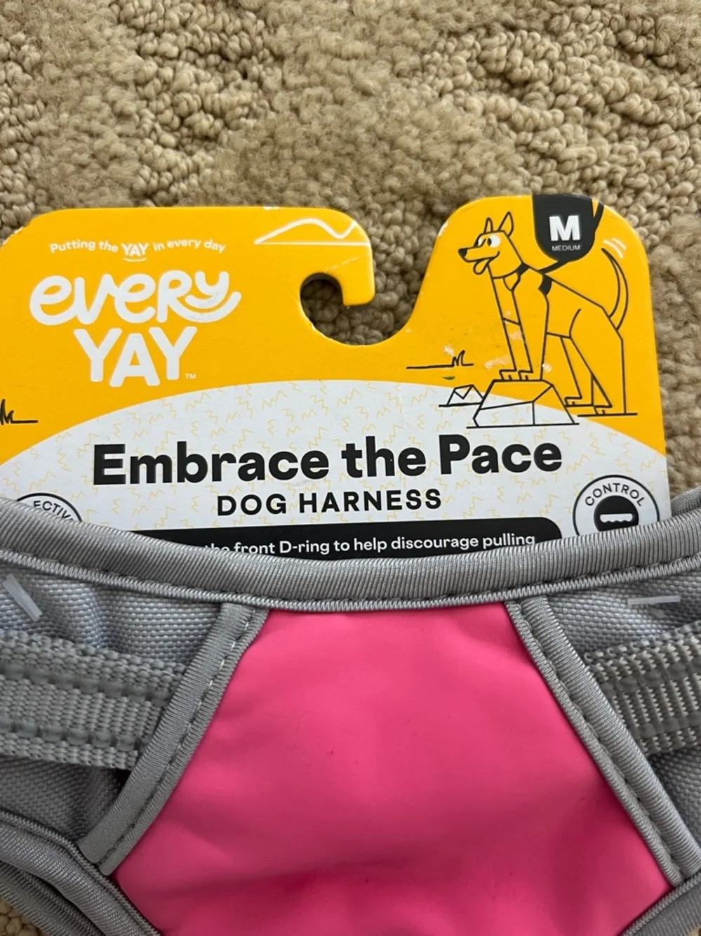 NWT Every Yay Embrace the Pace Pink Dog Harness Size Medium